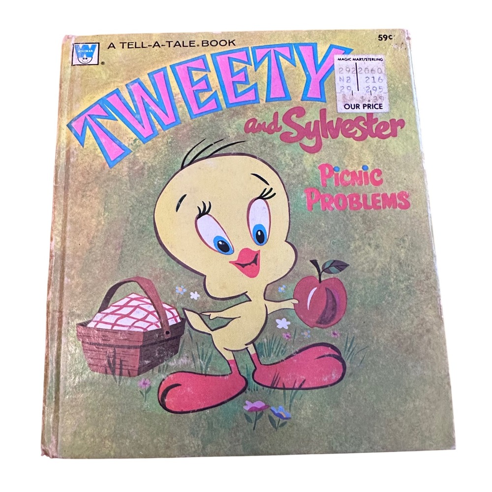 Whitman Tweety and Sylvester Picnic Problems KidsVintage 1970 Tell A Tale Book